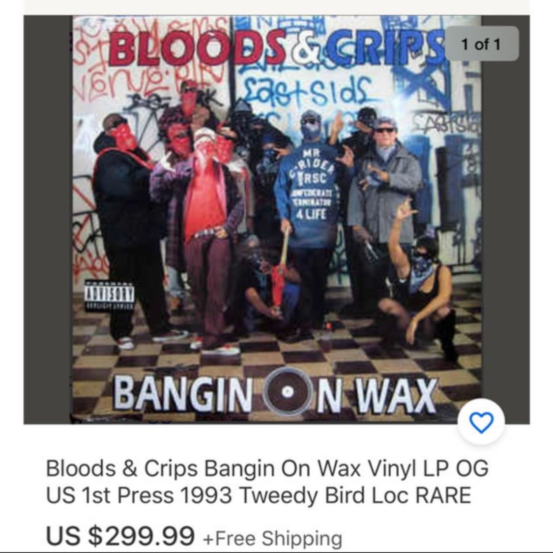 直販販売済み シールド 未開封 BLOODS & CRIPS / BANGIN ON WAX