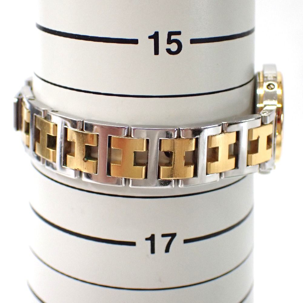 F630382 エルメス 腕時計 SS×GP ホワイト文字盤 クオーツ レディース  