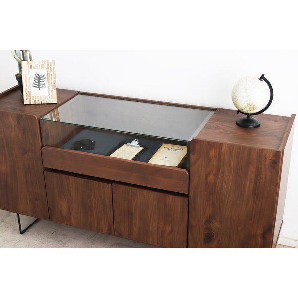 アトリス サイドボード約幅150cm BR ブラウン 代引不可