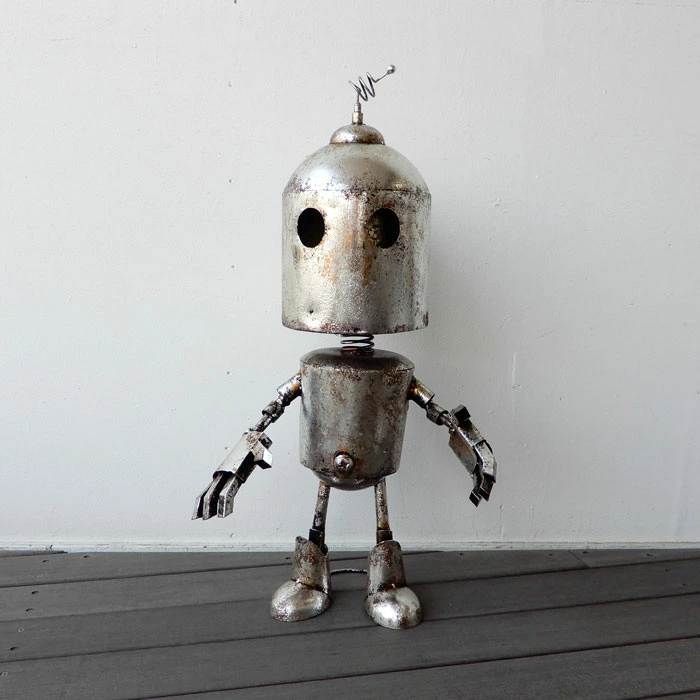 置物 ガーデンオーナメント おしゃれ ガーデニング オブジェ ロボット インテリア 雑貨 ディスプレイ オーナメント ガーデン かわいい ガーデンオブジェ ブリキ 大きい レトロ 店 入口 店舗 玄関 エントランス リビング 庭 室内 屋外