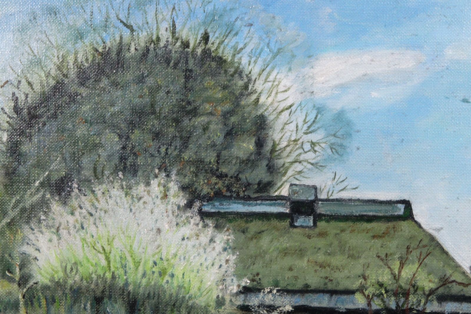 F10号】香月泰男【花】肉筆保証/表裏サイン有り/油彩/油絵/岩彩/額縁