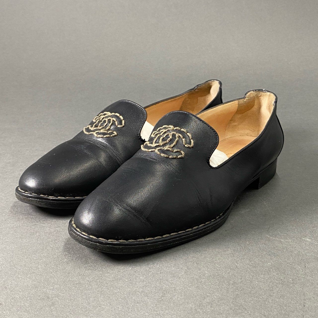 シャネル CHANEL オペラシューズ フラットシューズ ココマーク