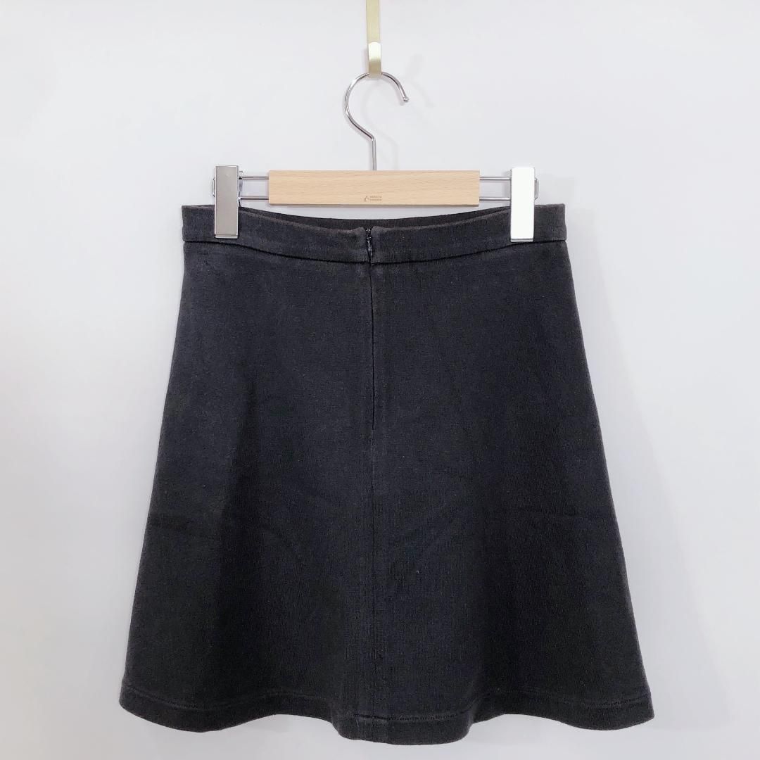 08538】美品 Whim Gazette スカート 36 XS〜Sサイズ相当 グレー ウィム
