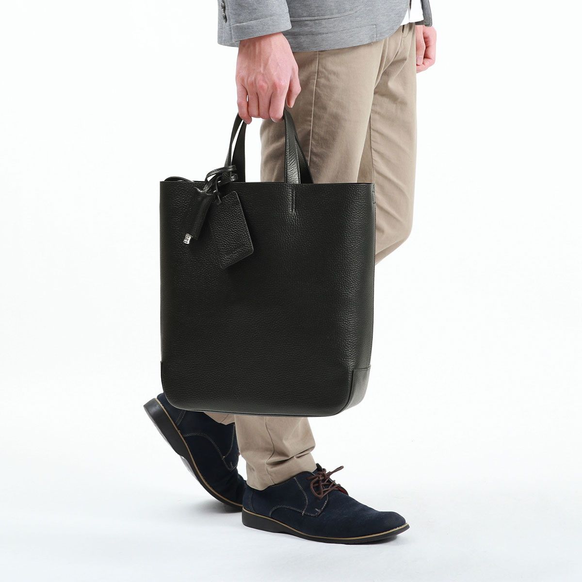 極美品✨PELLE MORBIDA ミニトートバッグ チャコールグレー 人気色 Wpc