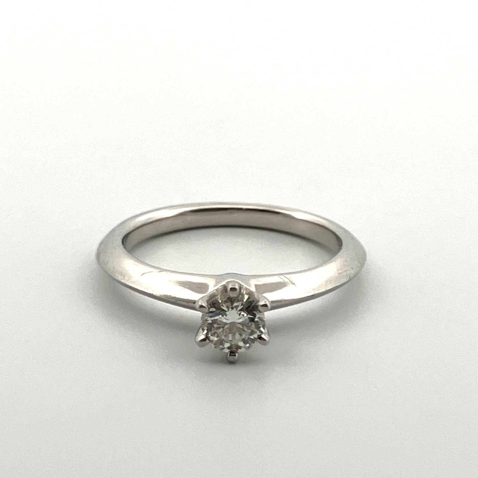 鑑定済み】正規品 TIFFANY＆CO ティファニー リング ソリティア Pt950  