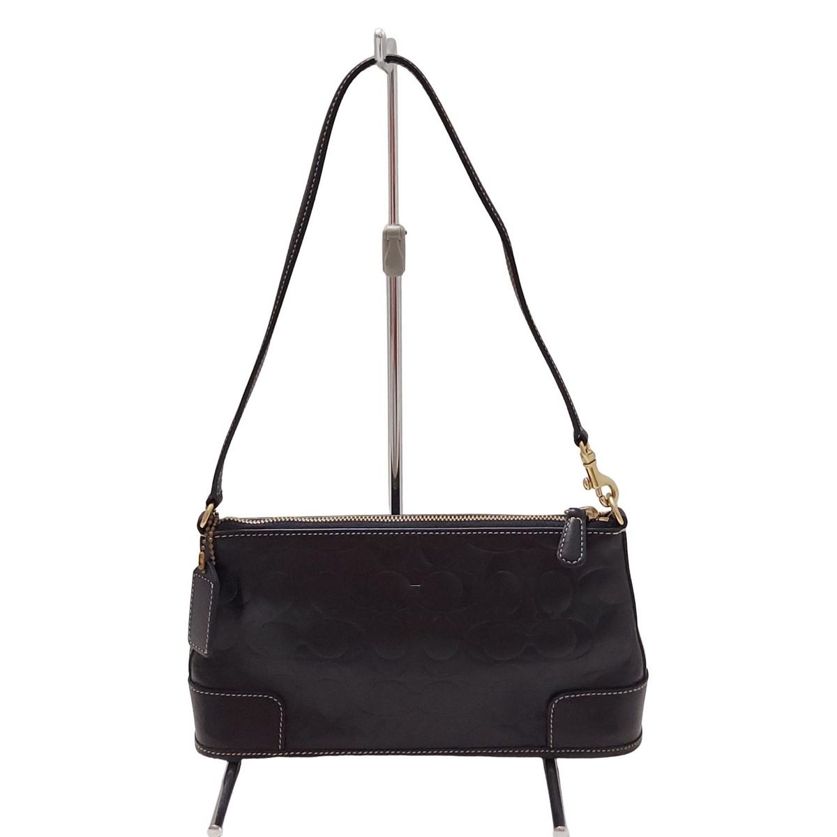 COACH(コーチ) ショルダーバッグ - 7009 黒 型押し加工 レザー