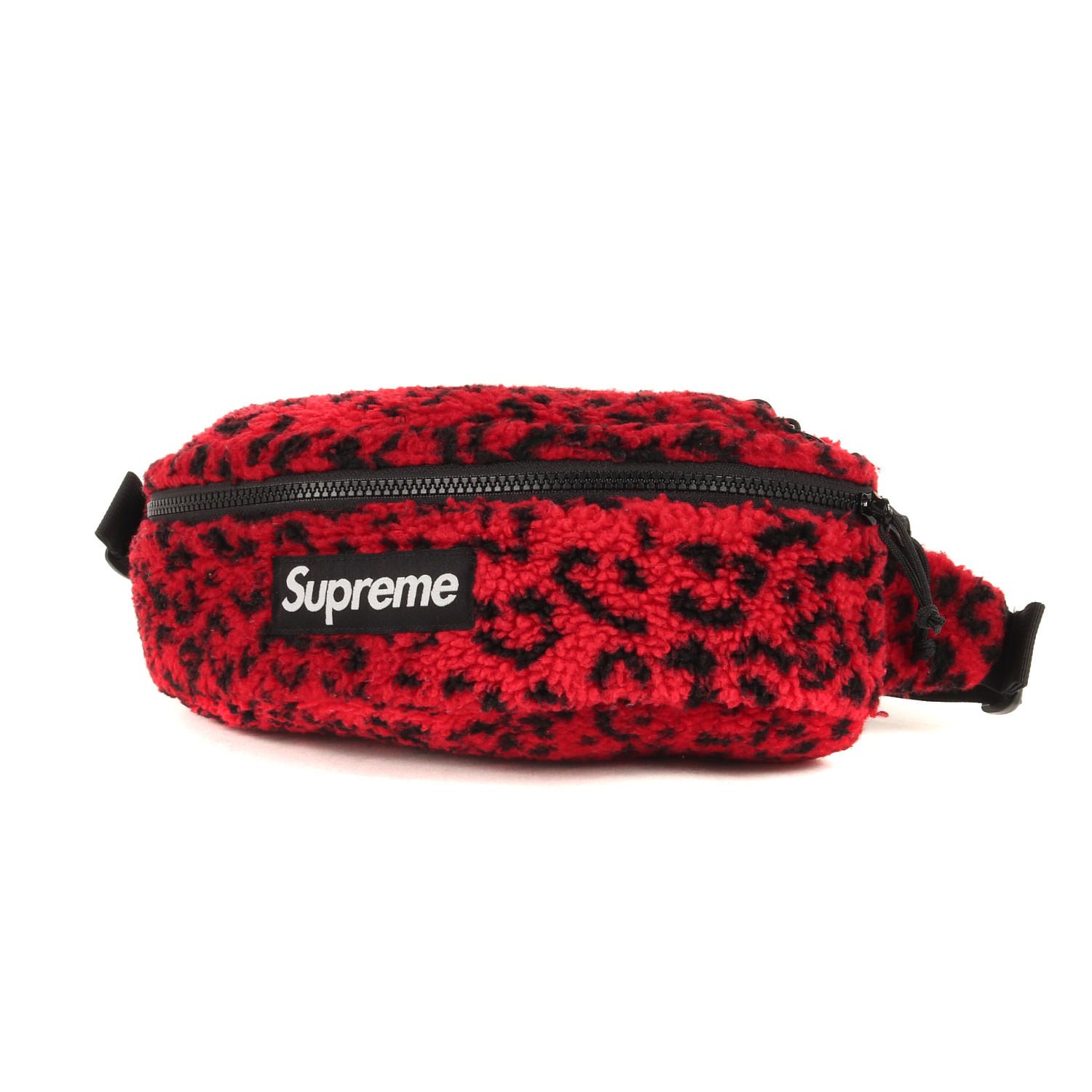 美品 Supreme シュプリーム バッグ レオパード フリース ウエスト