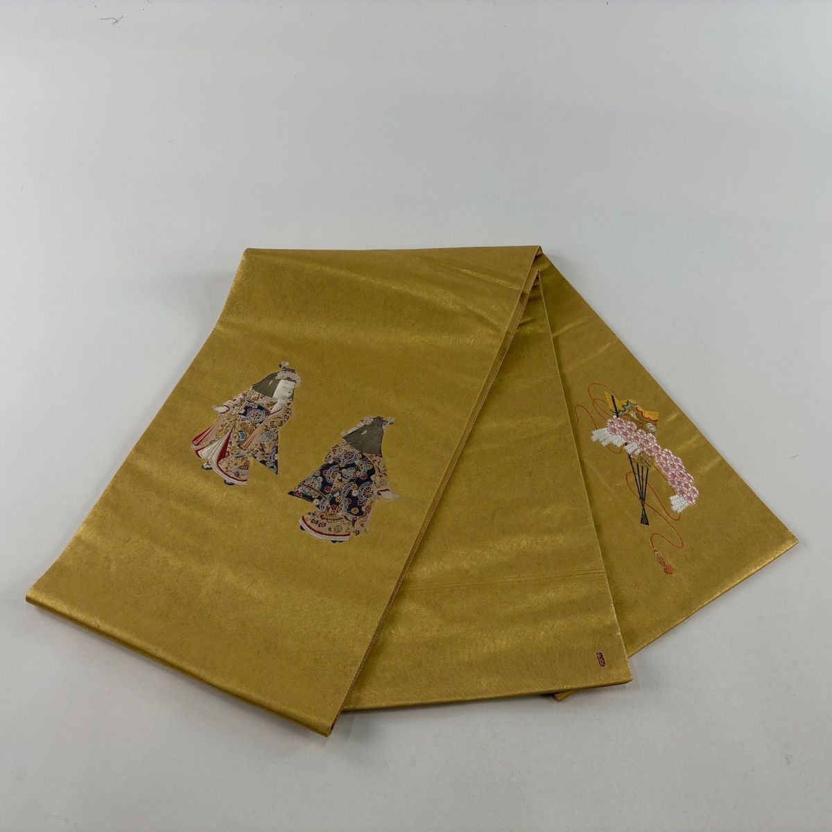 袋帯 美品 逸品 長嶋成織物 落款 瀞金錦 由水十久 童 前後 本