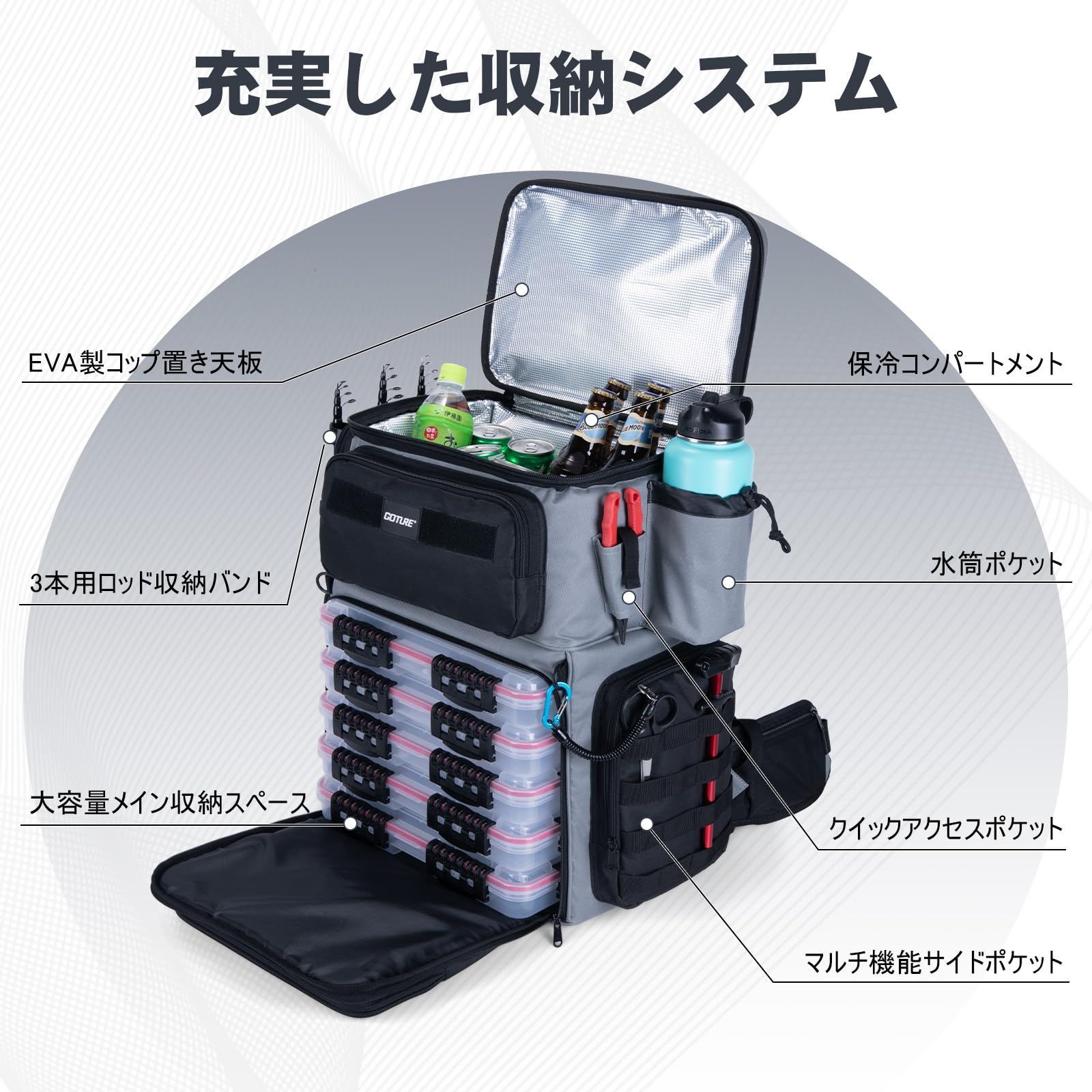 グレー カーキ