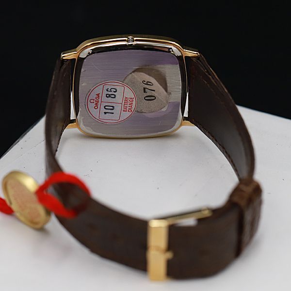 【良品 可動品】オメガ レディース腕時計 デビル ゴールド トノー QZ 正規 腕時計 OMEGA オメガ De Ville デビル QZ クォーツ 750 K18 YG