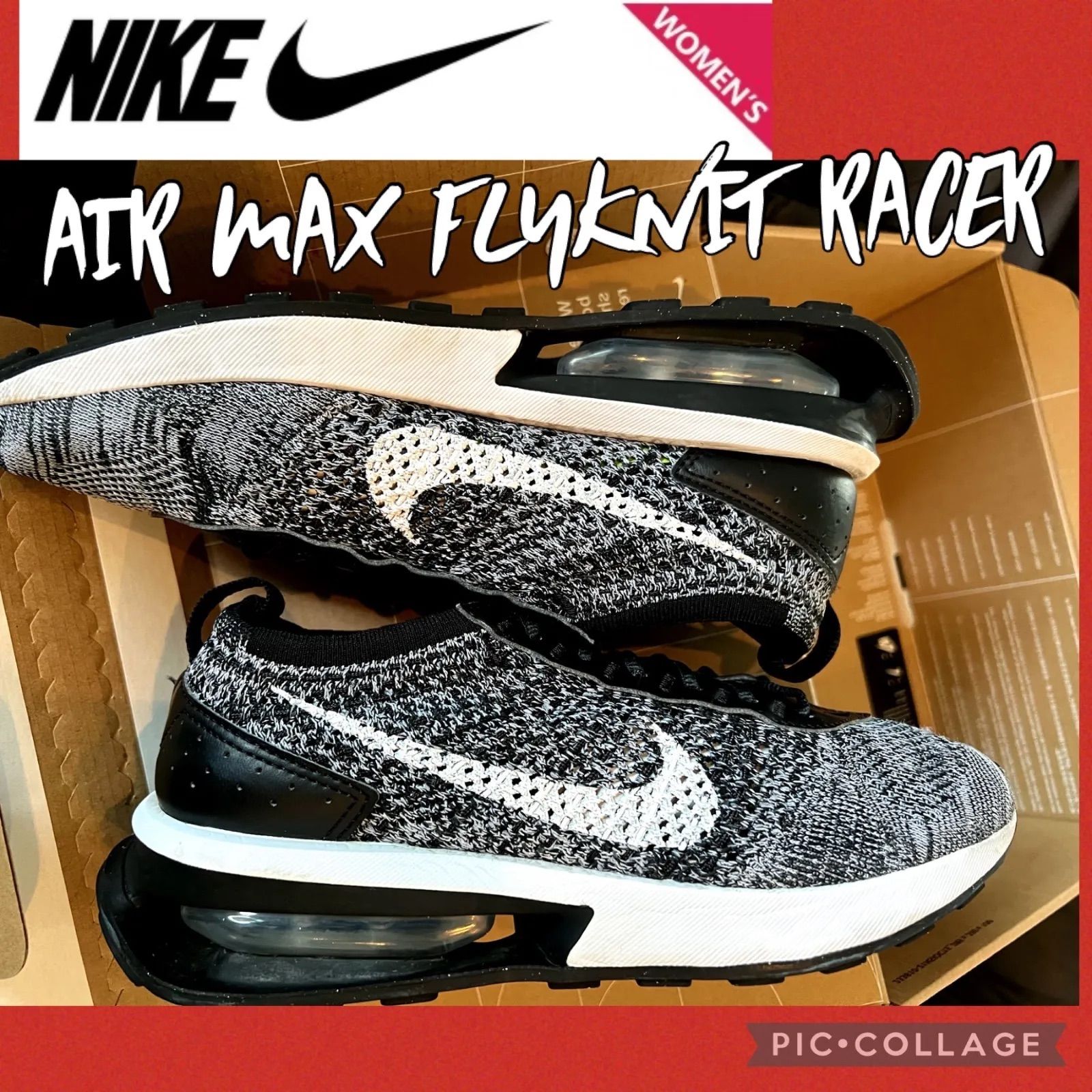 NIKE ナイキ / WMNS AIR MAX FLYKNIT RACER DM9073-001 24.5cm BLACK