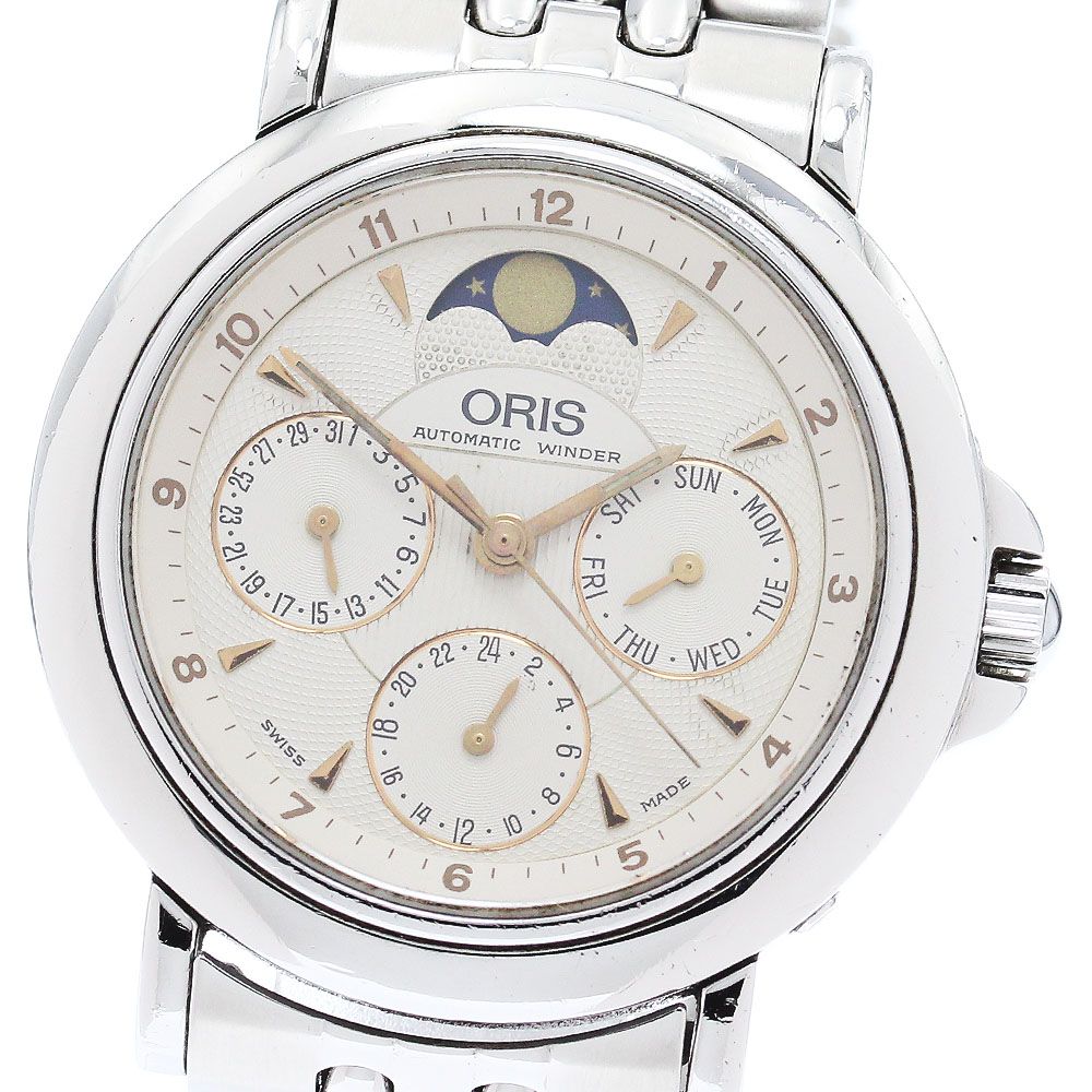 オリス ORIS 571.7437.GA.M コンプリケーション ムーンフェイズ トリプルカレンダー 自動巻き メンズ内箱・保証書付き_863200