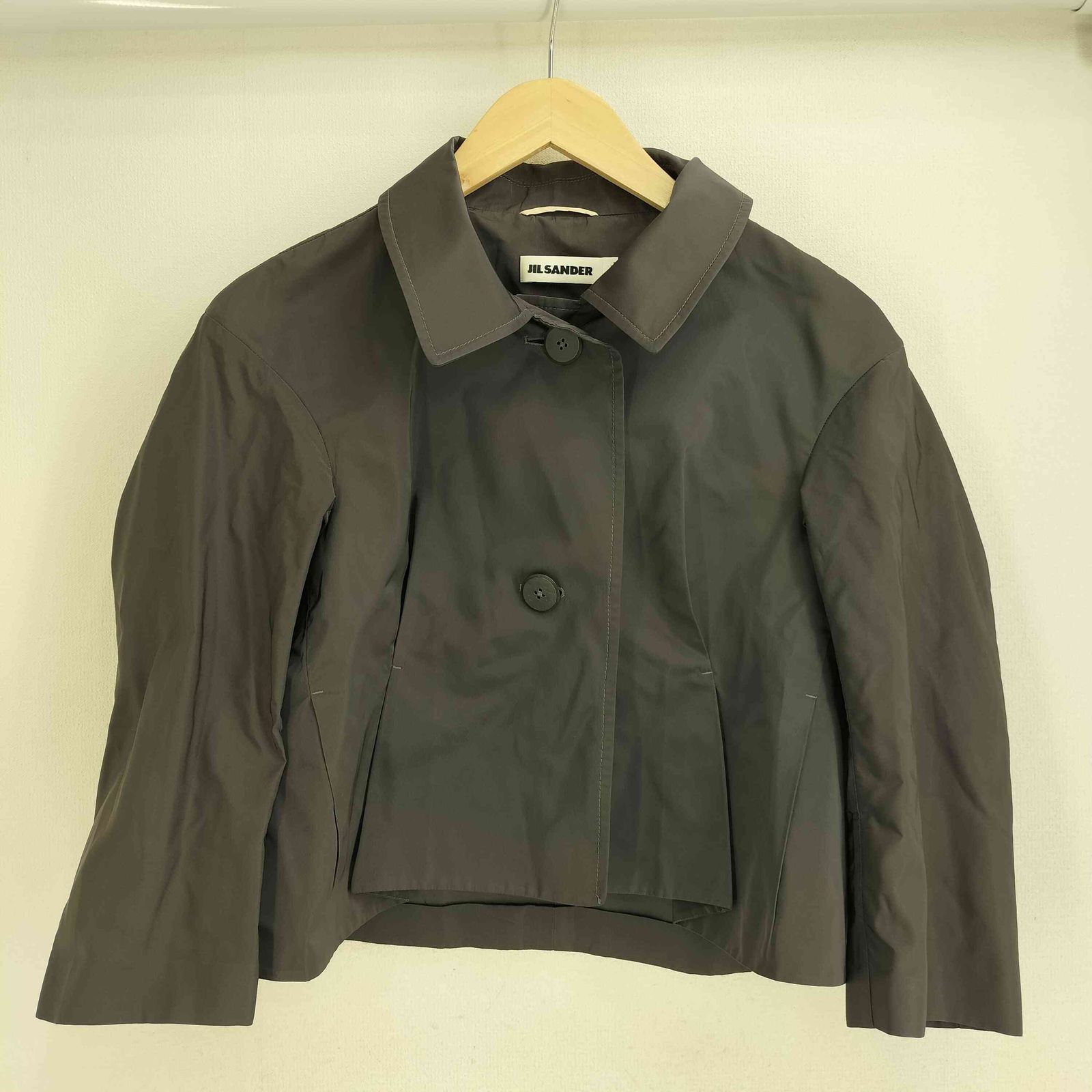 ジルサンダー JIL SANDER イタリア製 ポリシルク タックデザイン