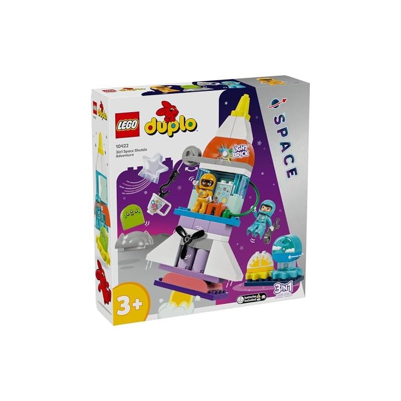レゴ LEGO デュプロ デュプロのまち 3in1スペースシャトル おもちゃ 玩具 プレゼント 誕生日 ブロック 知育 クリスマス 男の子 女の子 子供 1歳半 2歳 6歳 幼児 ごっこ遊び おままごと 宇宙 1