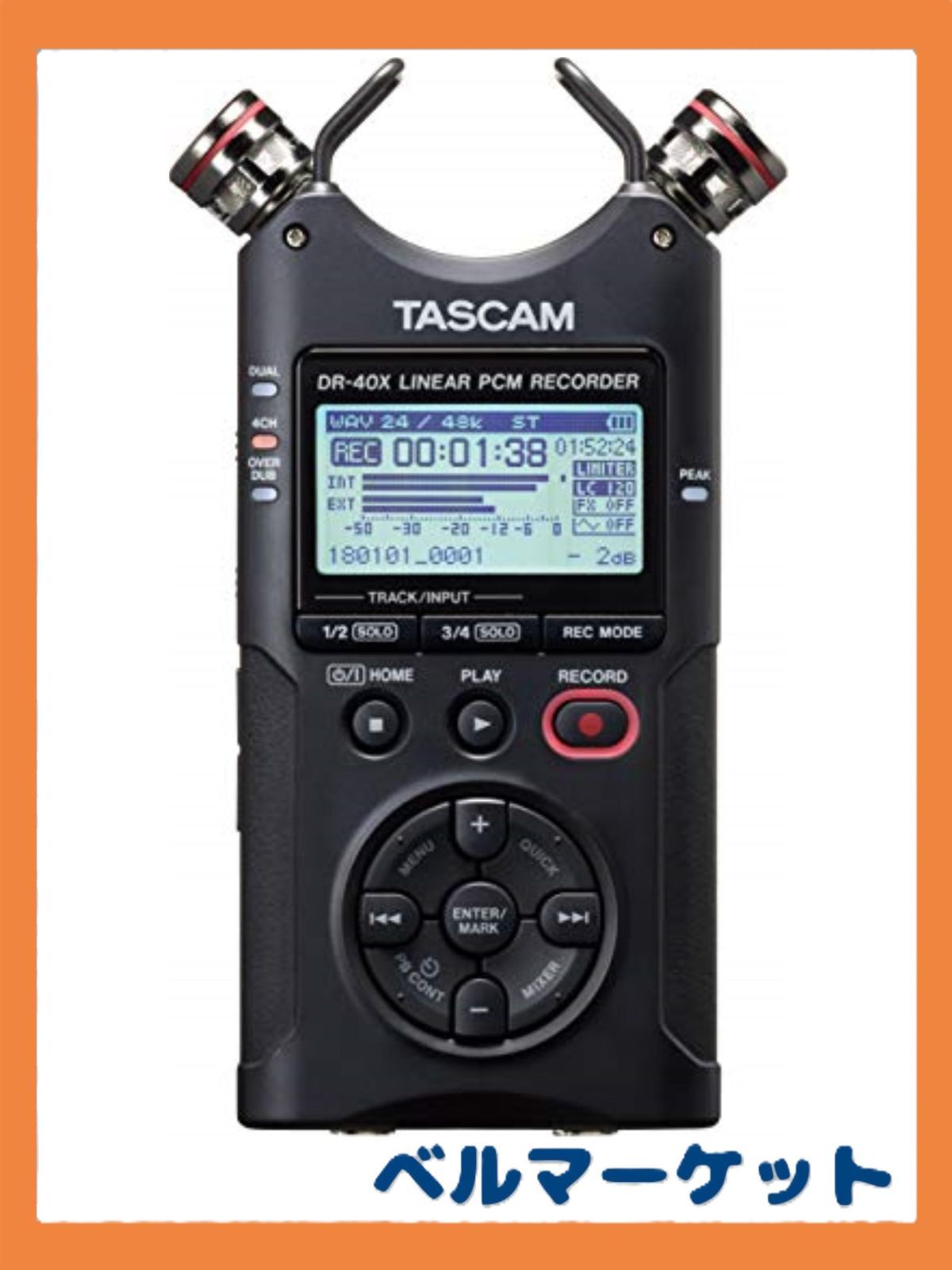 TASCAM DR-40X リニアPCMレコーダー タスカム マイク ASMR - speedlb.com