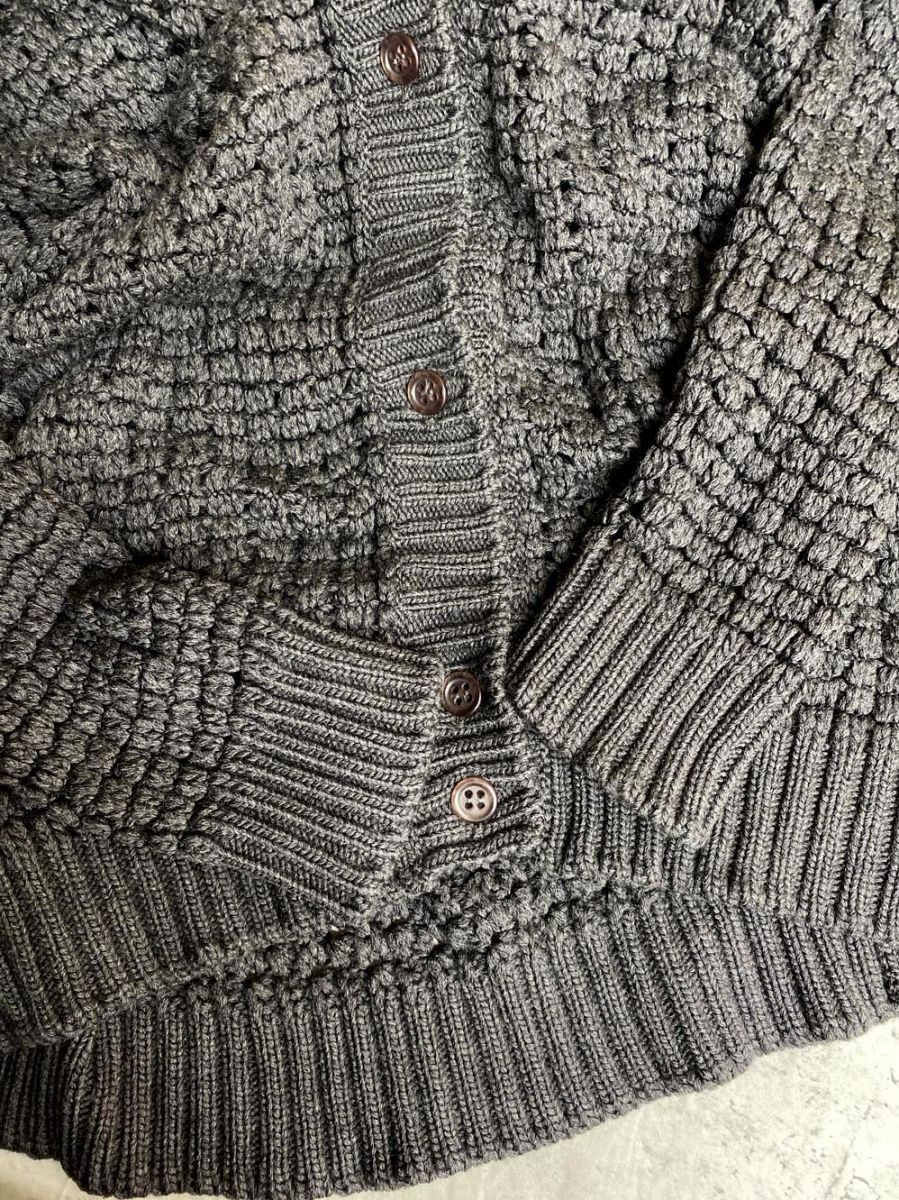  MM 6 エムエム6 メゾンマルジェラ イタリア製 ローゲージ ニット カーディガン sizeS グレージュ レディース 半袖 カーディガン ボレロ アンサンブル