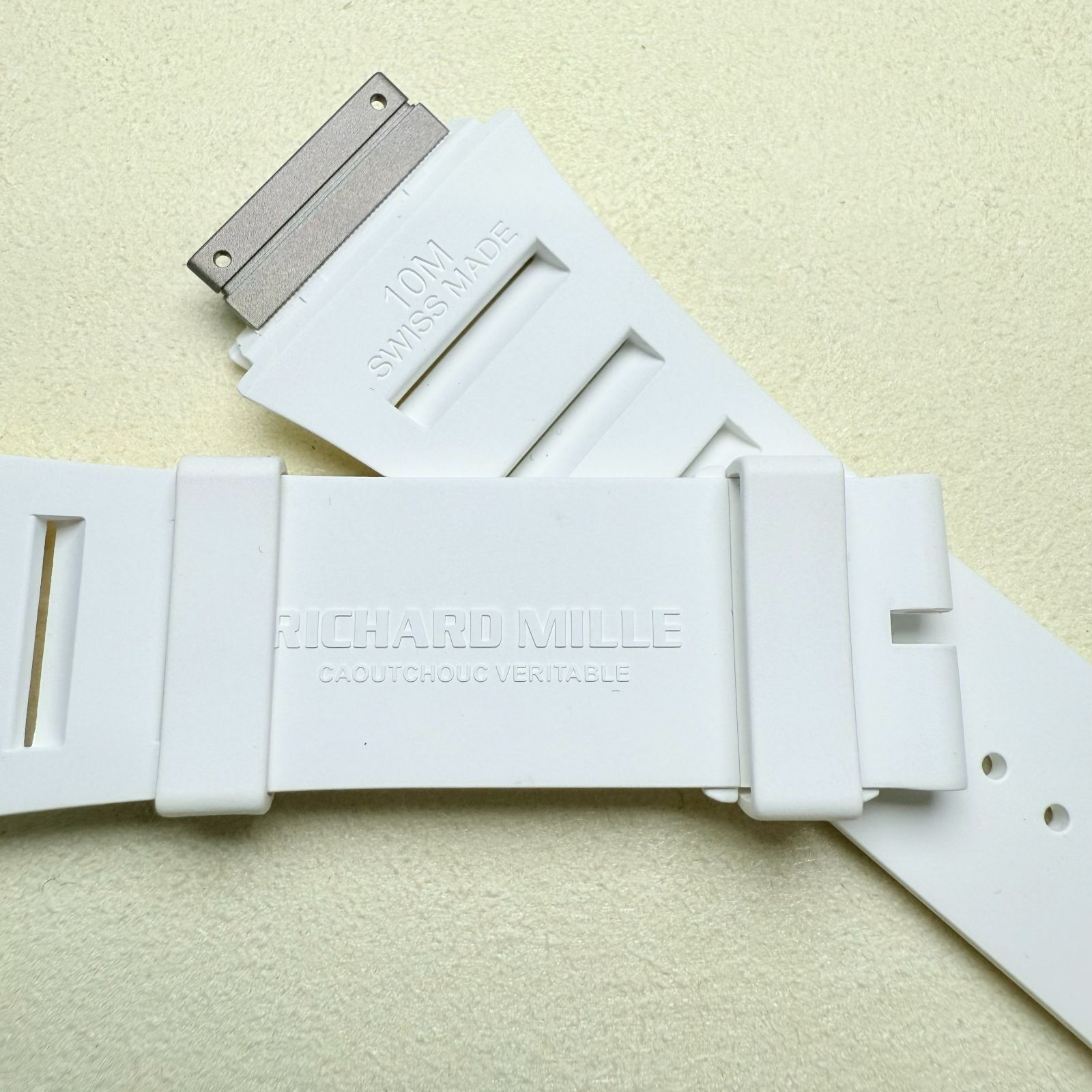 リシャールミル ラバーストラップ ベルト RM10 RUBBER STRAP WHITE M