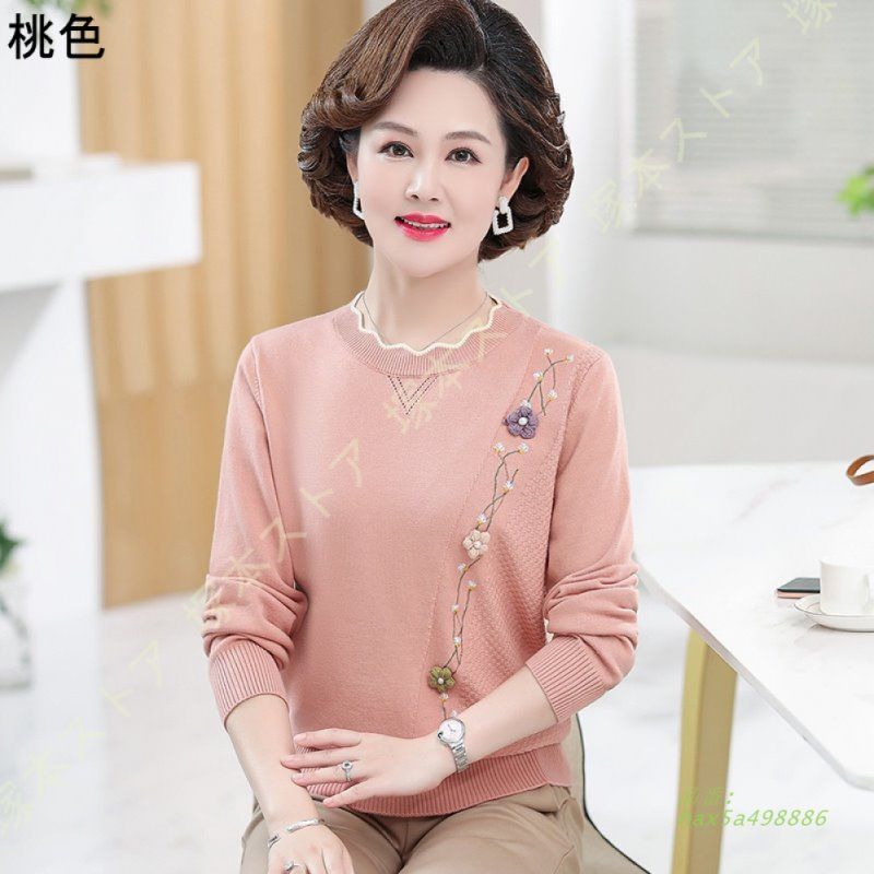 セーター レディース ニットセーター 長袖 花飾り 丸ネック カジュアル 春 タートルネック ゆったり 秋 トップス 柔らかい プルオーバー 無地 冬服 暖かい hax5a498886