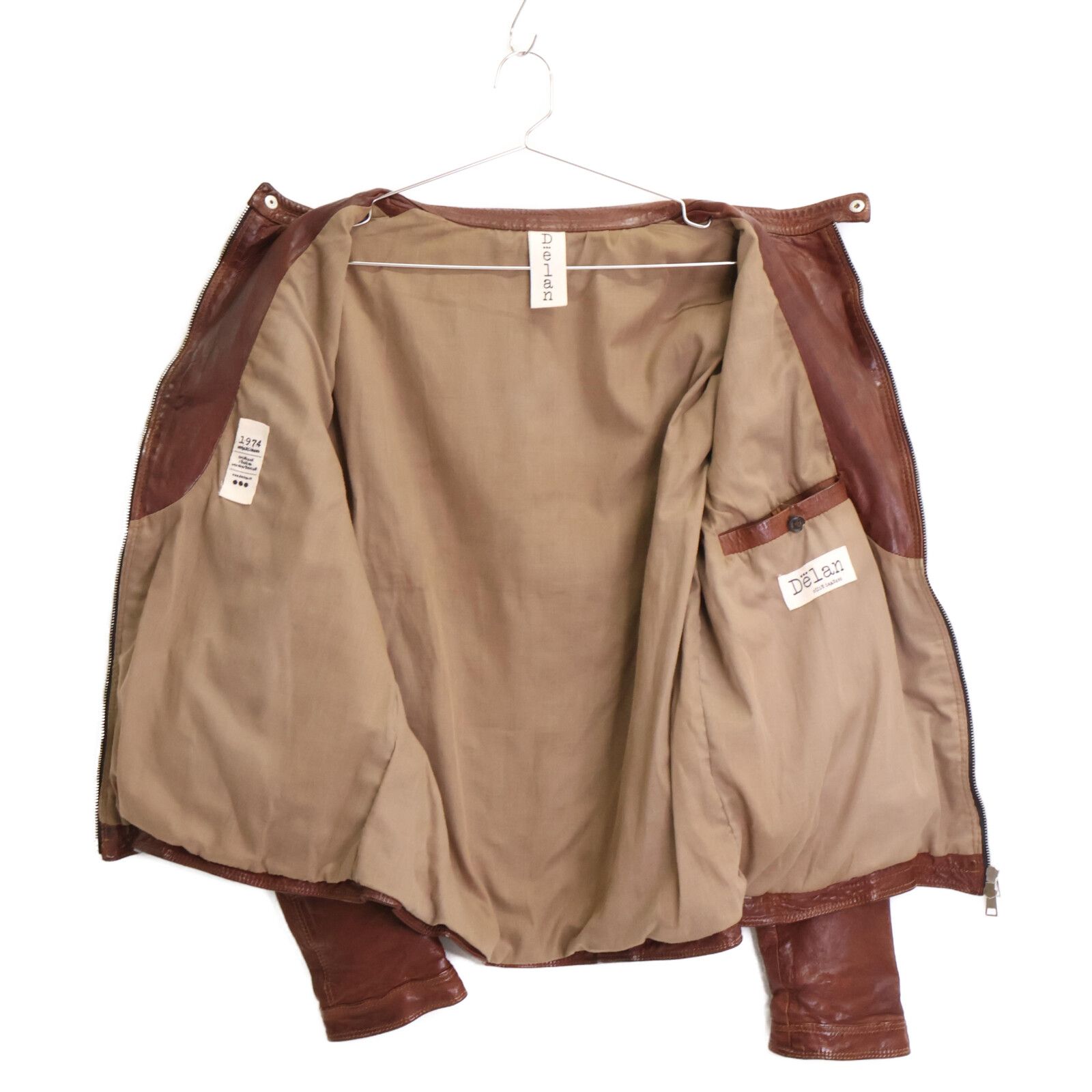 Delan デラン 【美品】レザー シングルライダース 46 - メルカリ