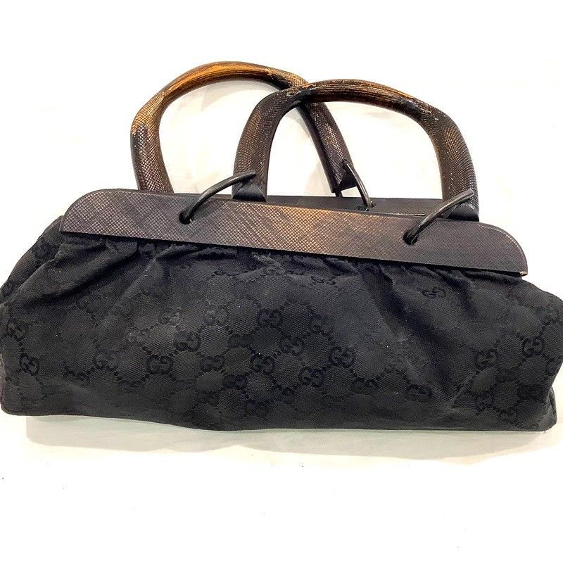 GUCCI グッチ ハンドバッグ ハンドル破損 GGキャンバス ブラック 