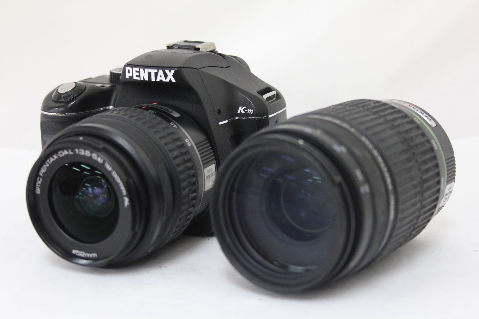 返品保証 ペンタックス Pentax K-m smc Pentax-DA 55-300mm F4-5.8 ED Pentax-DAL 18-55mm F3.5-5.6 AL デジタル一眼 M5151