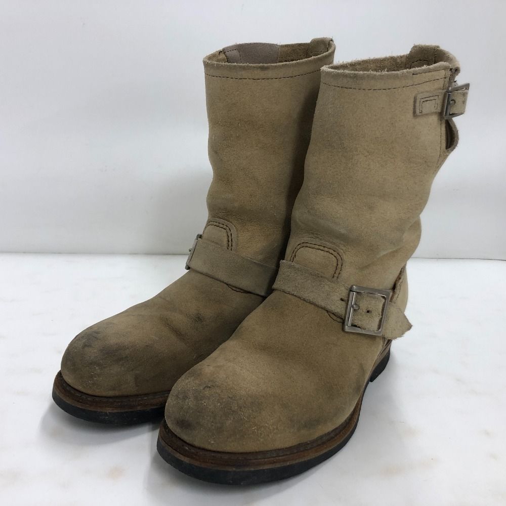 02w19479 レッドウィング RED WING スエード エンジニアブーツ ベージュ メンズ 箱なし サイズ不明 約26cm ブーツ 品
