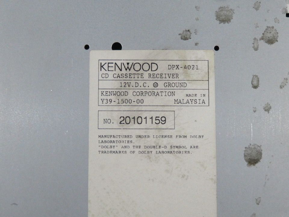 KENWOOD ケンウッド [DPX-4021] 2DIN CD カセット プレーヤー ◇取外