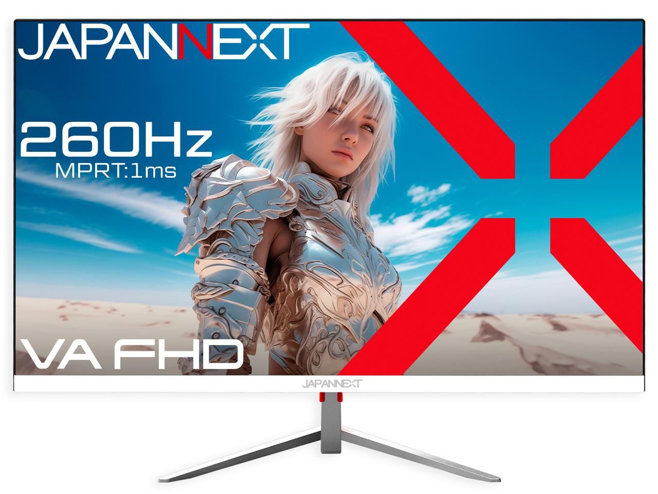 【新品・2営業日で発送】JAPANNEXT ジャパンネクスト JN-V245FHDR260-W 24.5型 ゲーミングモニター 1920×1080 スピーカー搭載 DisplayPort1.2×2 HDMI2.0×2 ホワイト系