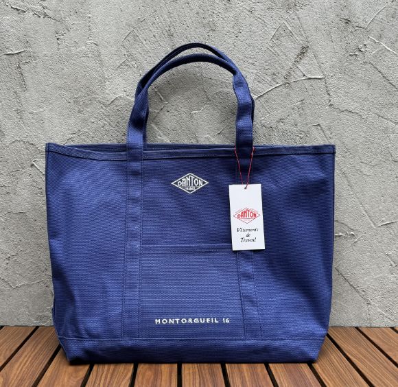 値下げ❗️DANTON MONTORGUEIL 16 トートバッグ 青 DANTON ダントン MONTORGUEIL 16 トートバッグ 青 - メルカリ