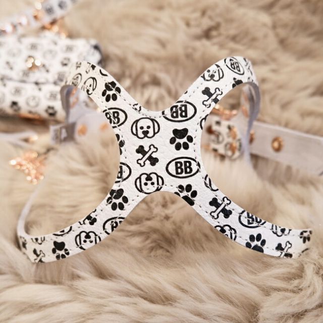 バディーベルト ハーネス 4号 ブラン スワロフスキークリスタル付 Blanc 小型犬 ペット レザー 本革 BUDDYBELT バディベルト 犬用 胴輪 リングハーネス メガネハーネス ボディベルト バディーベルト正規輸入代理店 正規店 STEELWINDOWSANDDOORS_COM