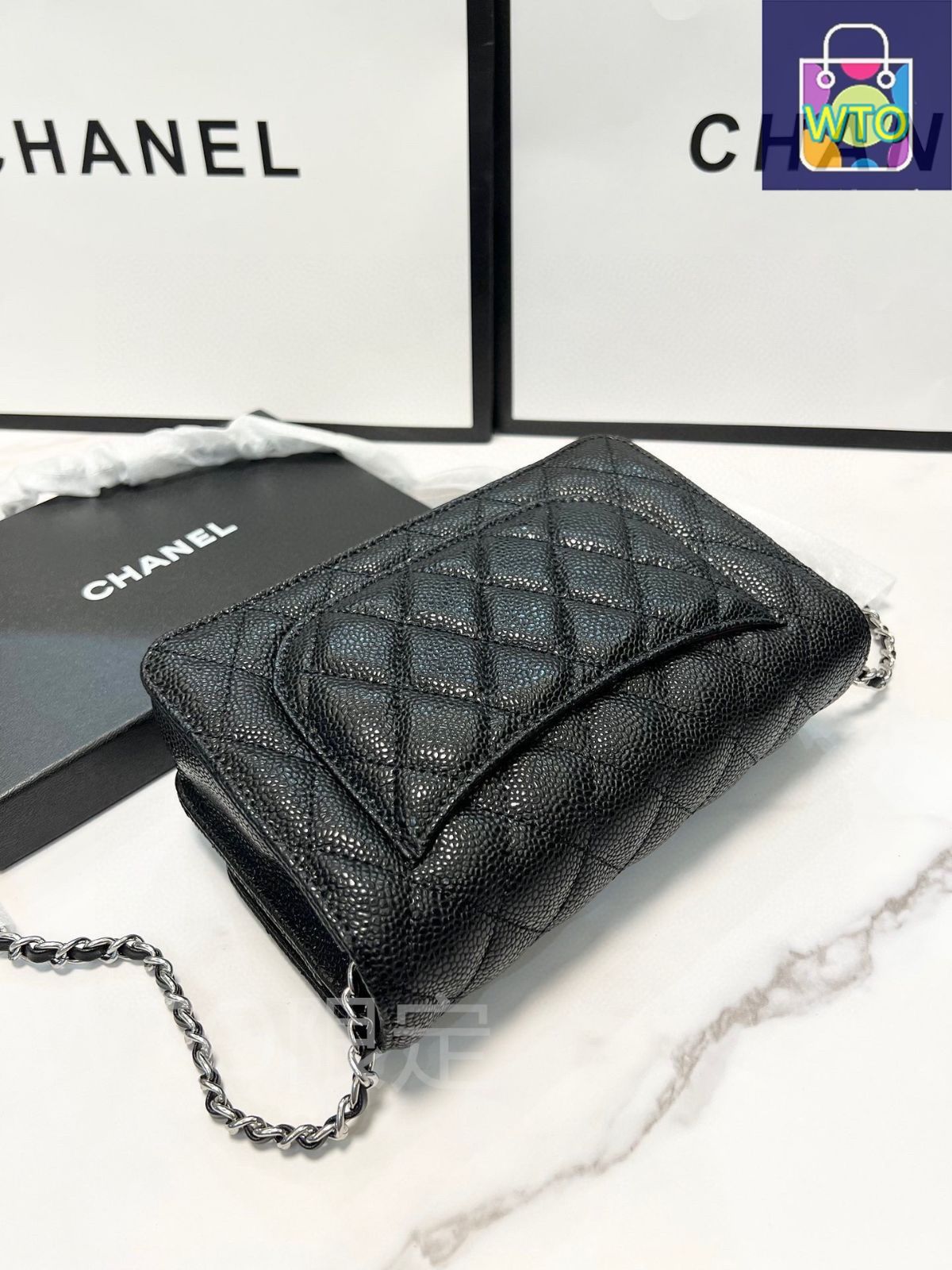 今日特価】Chanel 香奈儿 黒色 ワンウェイクロスボックス