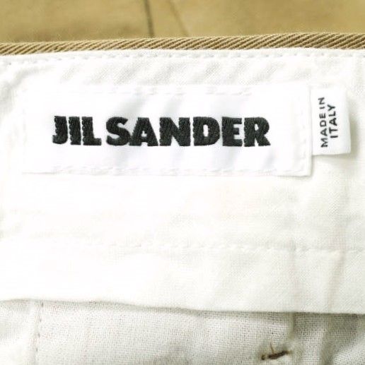 JIL SANDER ジルサンダー 18AW イタリア製 Cotton Twill Trousers コットンツイルトラウザーズパンツ  JSUN310131MN24310082 46 BEIGE テーパード チノ ボトムス g15425 - メルカリ