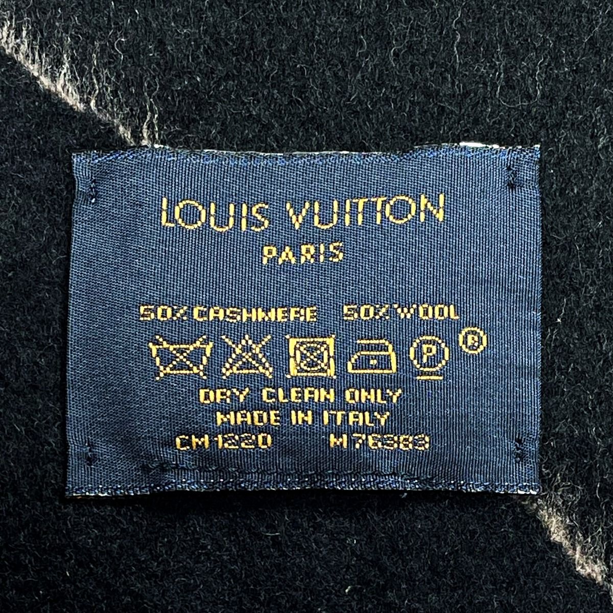 ☆☆LOUIS VUITTON ルイヴィトン エシャルプ ジ アルティメット ブラック ストール マフラー カシミア50％ ウール50％