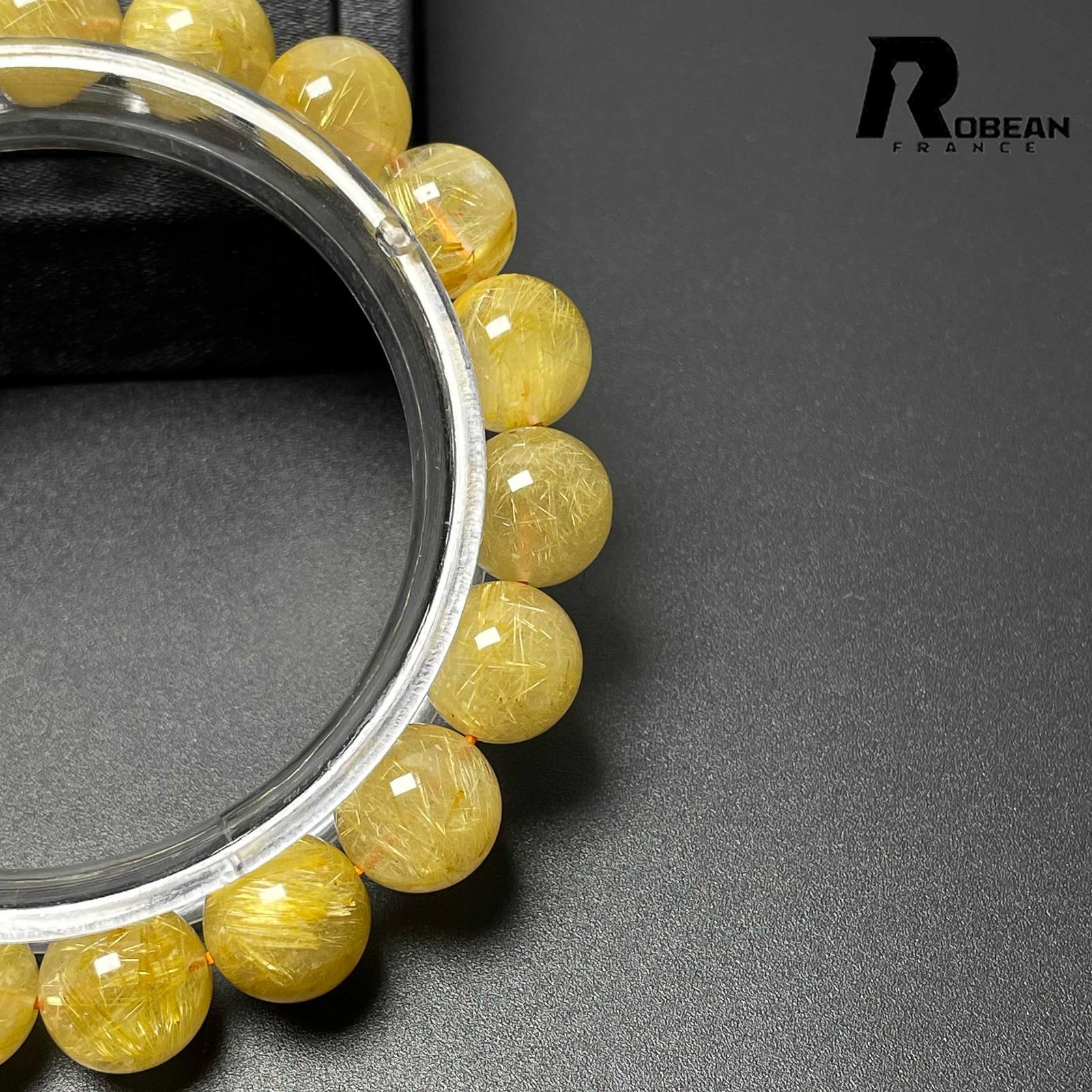 レア EU製 金運 金 EU製☆ROBEAN・太陽花タイチンルチル☆黄金針水晶