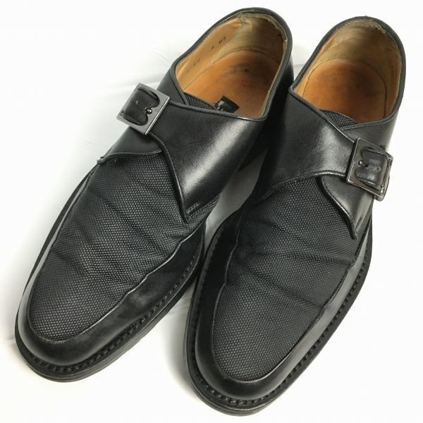 BALLY　バリー　イタリア製　モンクストラップ　ビジネスシューズ〈黒/BLACK/ブラック〉　サイズ7　25.5-26　管NO.ZD-92 #BUZZBERG