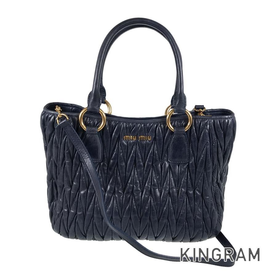 ミュウミュウ MIUMIU レザー トートバッグ sh【中古】 - メルカリ
