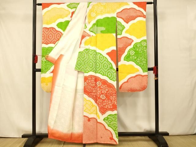 平和屋着物 豪華振袖 絞り 吉祥花文 金彩 正絹 逸品 AAAM6447sa(振袖