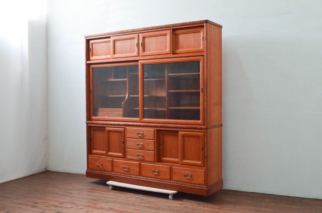 【引取り限定】茶箪笥　中古美品　兵庫県 ☆事前問合せ必須☆ 茶箪笥 中古 美品 屋久杉 茶棚 戸棚 収納棚 飾り棚