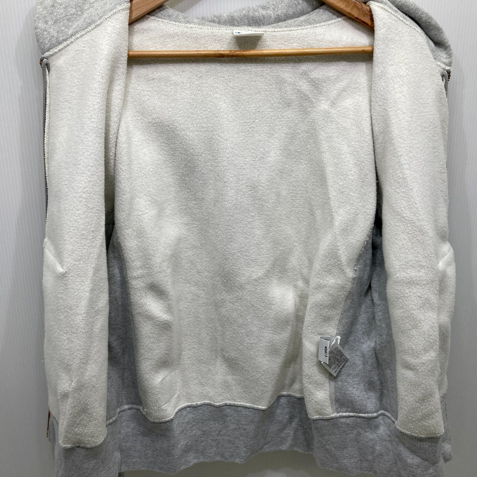 x-girl Championロゴ フルジップパーカー グレー X-girl×Champion ジップパーカー CWSG101 Sサイズ グレー