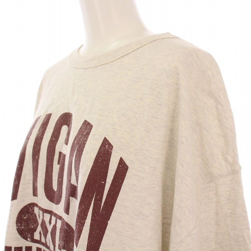 フレームワーク Framework 25SS オーバーTEE Tシャツ カットソー 半袖 クルーネック ストレッチ ロゴ プリント グレー 25070220408010 フレームワーク Framework 25SS オーバーTEE Tシャツ カットソー