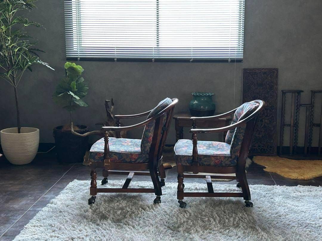 カリモク karimoku アームチェア ヴィンテージチェア 2脚セット GZ