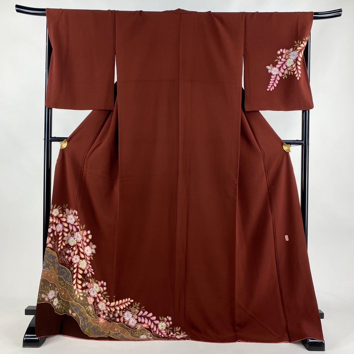 付下げ 身丈171.5cm 裄丈68cm L 袷 翠山工房 やまと 落款 辻ヶ花 付下げ 身丈171.5cm 裄丈68cm L 袷 翠山工房 やまと 落款 辻ヶ花