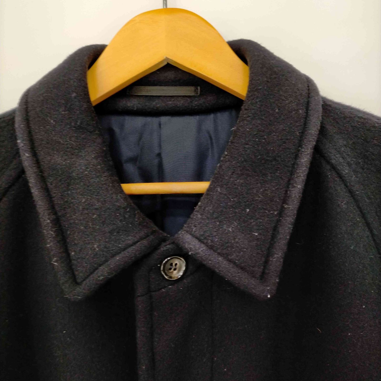 コムデギャルソンオム　80s　AD表記なし　混紡　起毛　ステンカラーコート コムデギャルソンオム COMME des GARCONS HOMME 80S AD表記無