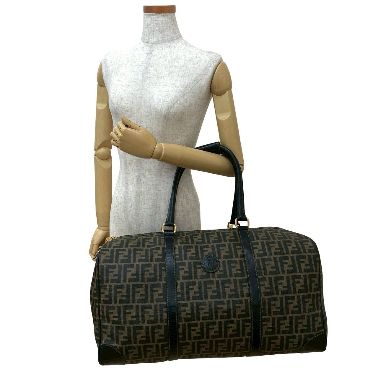 極 美品 FENDI フェンディ ヴィンテージ ズッカ FF 総柄 レザー