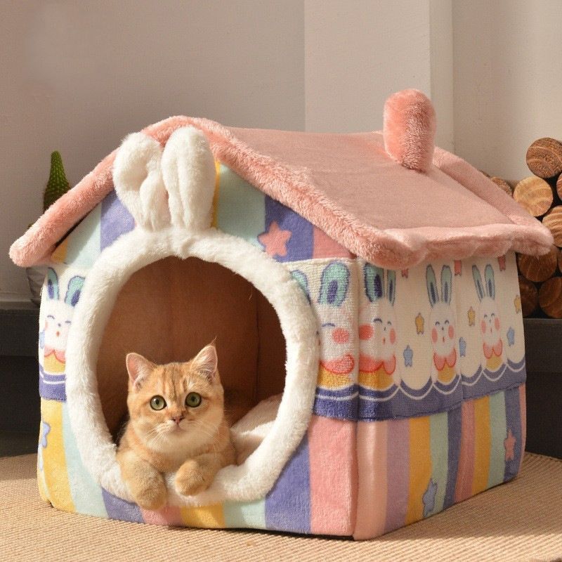 猫 犬 ベッド ペットベッド ふわふわ 暖か もこもこ キャット ペット用品 ペットハウス 滑り止め クッション マット柔らかい 秋冬 Lサイズ xzdslhp