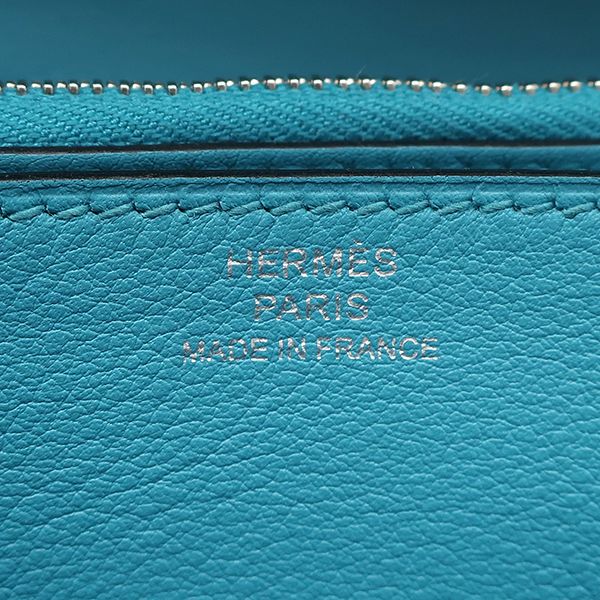 エルメス HERMES ショルダーバッグ ミニ コンヴォワイユール ヴォースイフト ターコイズ シルバー金具 青 ショルダーウォレット □R刻印 【箱】【中古】 エルメス HERMES ショルダーバッグ ミニ コンヴォワイユール ヴォー