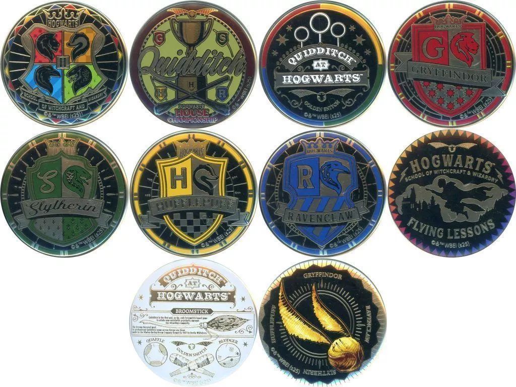 Harry Potter ハリーポッター 金バッジ 10種 24金 セット販売】金