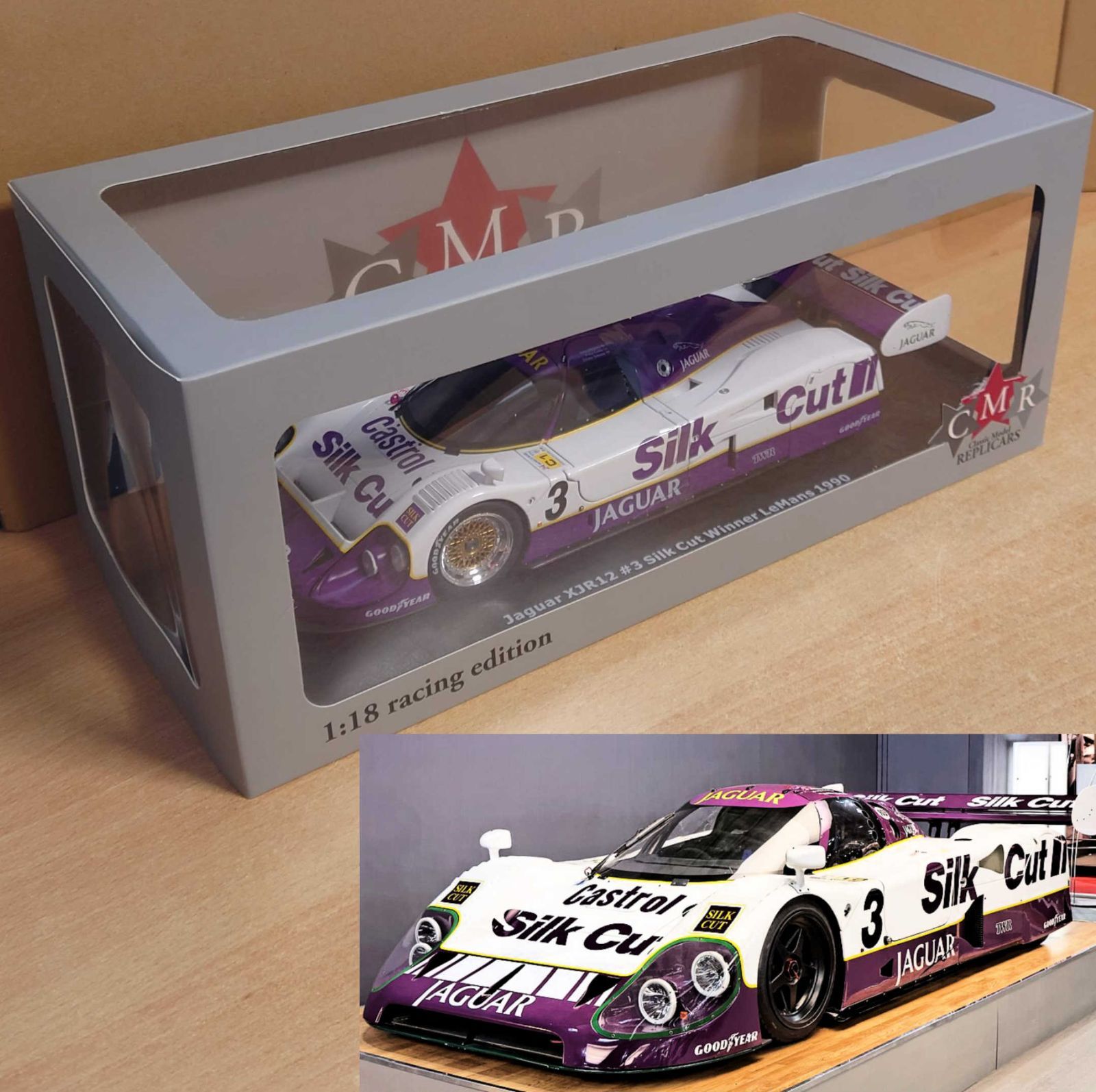 1/18 ジャガー XJR-12 #3 Silk Cut ルマン 1990 優勝 Jaguar CMR製ダイ