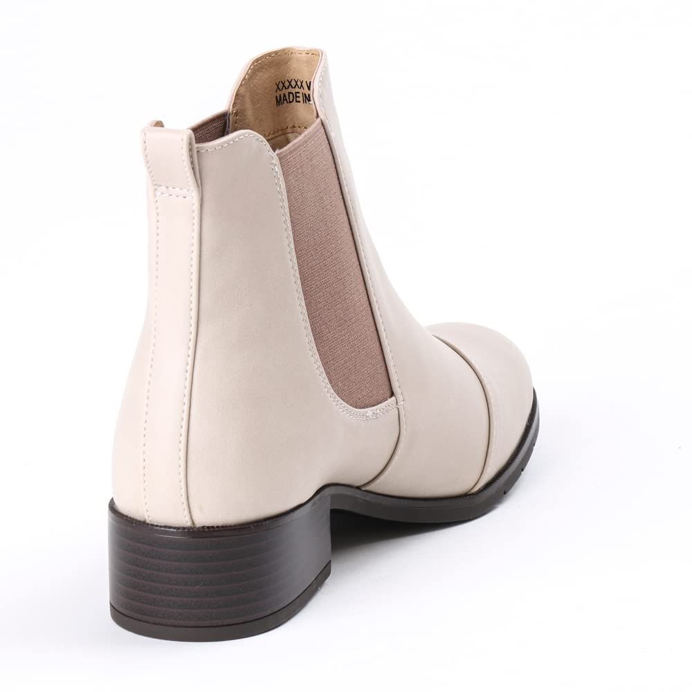 アキュアーズ ブーツ 晴雨兼用 トラッドブーツ 生活防水 サイドゴア 幅広2 E 4 cmヒール レディース AO-10213 ダークブラウン L 24.0 cm