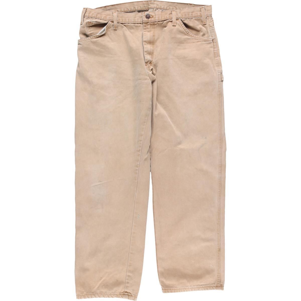 古着 Dickies ダッグ地 ペインターパンツ W34インチ ベージュ系 - 9